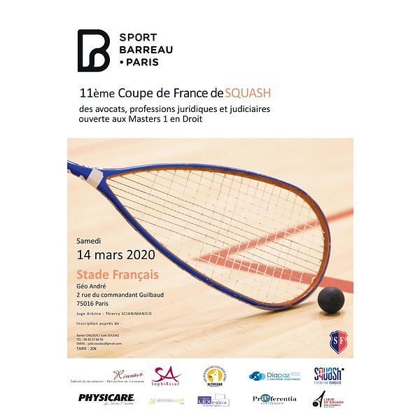 Samedi 14 mars | "Squash au Palais"